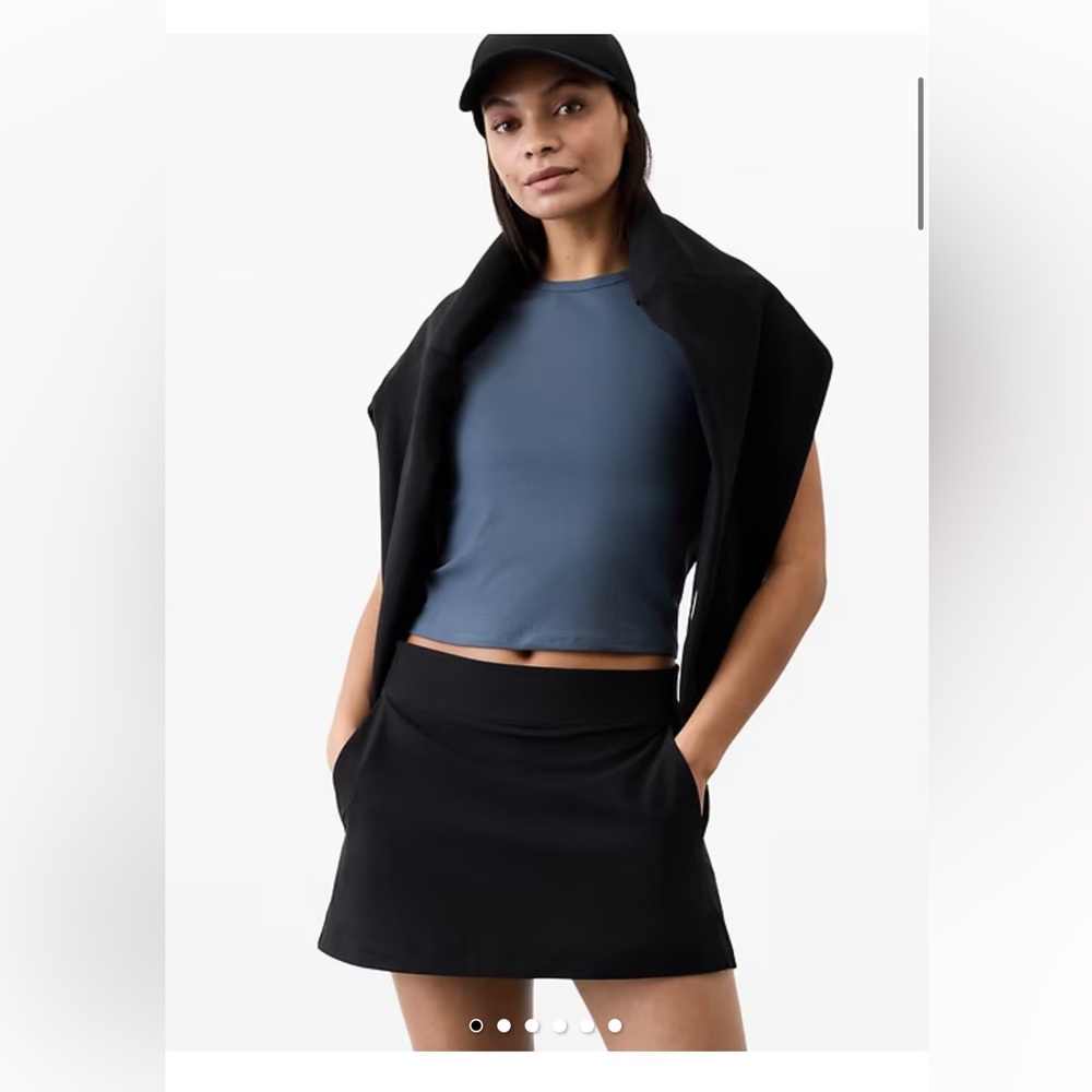 Athleta Black Skirt with short under size 6